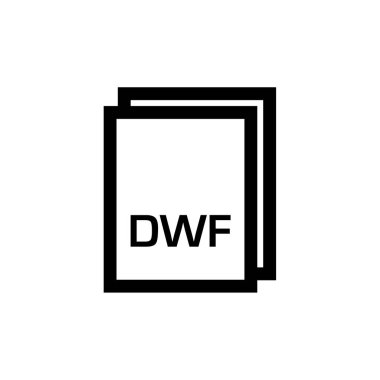 dwf dosya uzantısı vektör illüstrasyonu. 