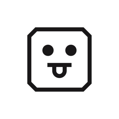 yüz duygu simgesi, emoji vektör illüstrasyonu 