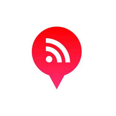  rss sosyal logo simgesi vektör illüstrasyonu