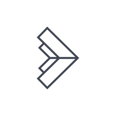 Sağ ok çizgisi simgesi.