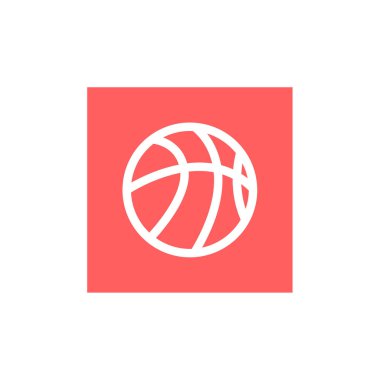 Basketbol topu ikonu web basit illüstrasyon