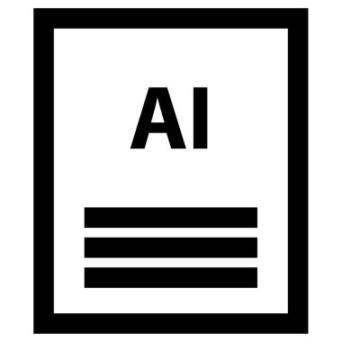 ai dosya biçimi simgesi, vektör çizimi