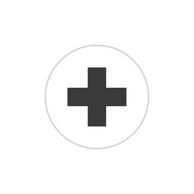 Hastane simgesi, vektör illüstrasyonu