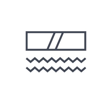 Tek izole edilmiş simge ögesinin vektör illüstrasyonu