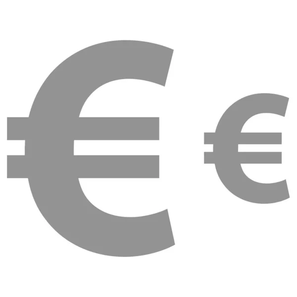 Vetor Ícone Euro Símbolo Plano Isolado Fundo Branco — Vetor de Stock