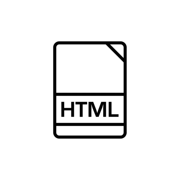 Векторная Иллюстрация Иконки Типа Файла Html Документа — стоковый вектор