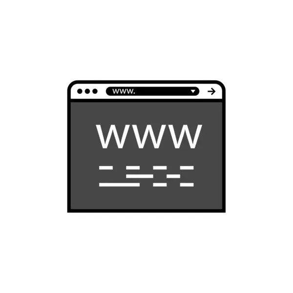 Internet Www Web Online Icon Design Vettoriale — Vettoriale Stock