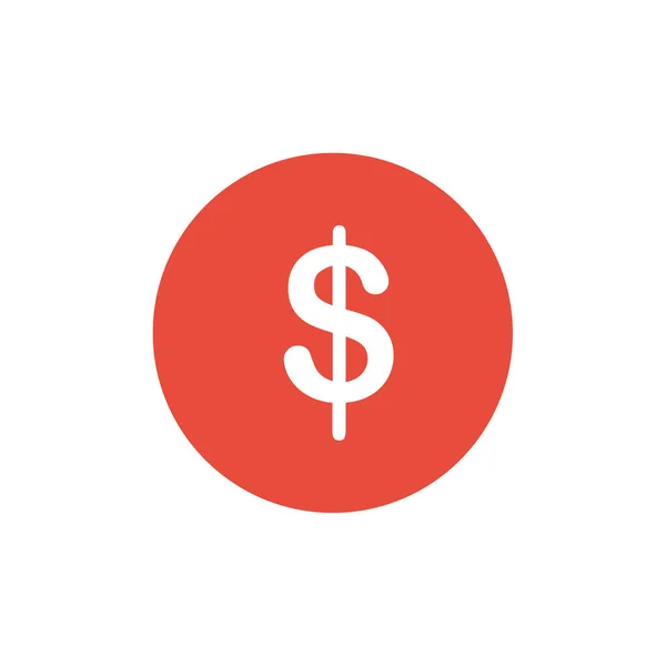 Dollar Ikon Enkel Webb Logotyp Illustration — Stock vektor