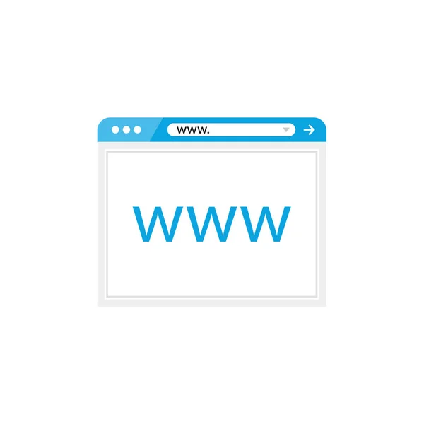 Webové Stránky Webová Ikona Jednoduchá Ilustrace — Stockový vektor