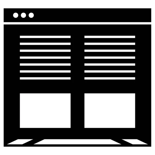 Icono Del Navegador Web Diseño Plano Ilustración Vectorial — Vector de stock