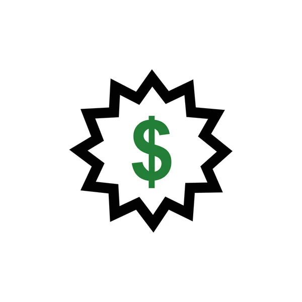 Icône Dollar Illustration Simple Logo Web — Image vectorielle