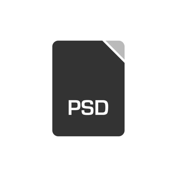 Psd Document Icon Vector Illustration Simple Design — Stock Vector
