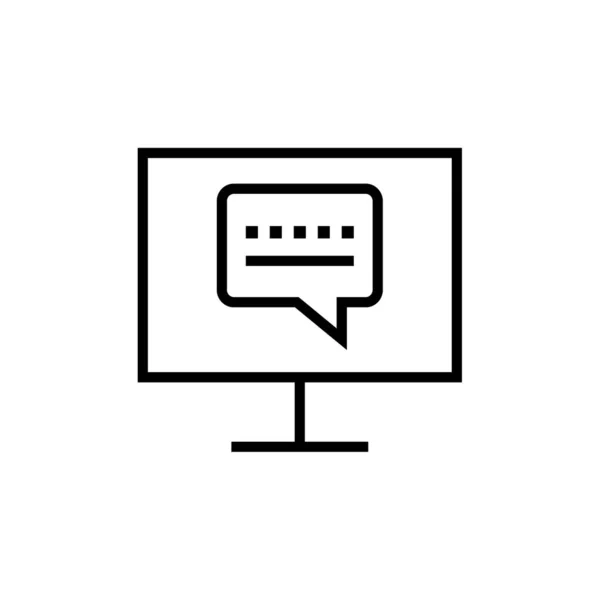 Vector Icono Chat Aislado Sobre Fondo Blanco Concepto Logotipo Mensajería — Vector de stock
