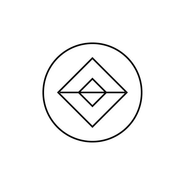 Icona Geometrica Astratta Poligonale Illustrazione Vettoriale — Vettoriale Stock
