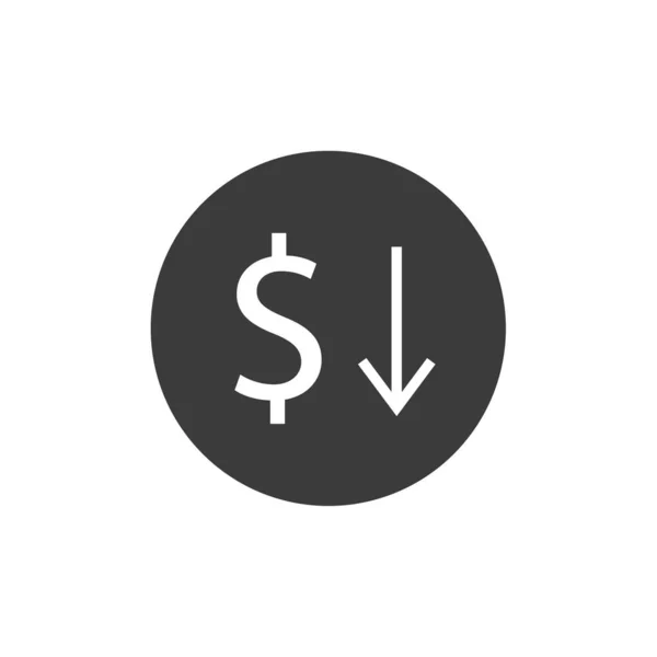 Dolar Simgesi Basit Web Logo Illüstrasyonu — Stok Vektör