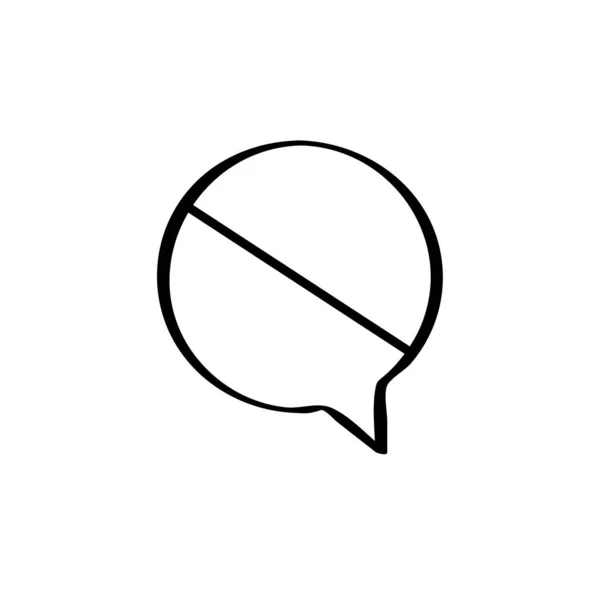 Chat Talk Konversation Bubbla Ikon Vektor Illustration — Stock vektor