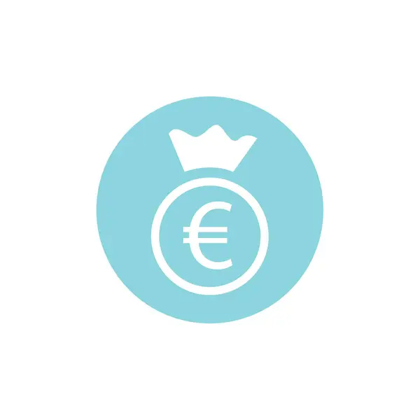 Ícone Sinal Euro Ilustração Vetorial Design Simples —  Vetores de Stock