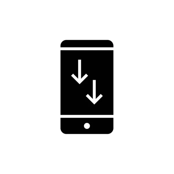 Wektor Ikony Smartfona Izolowany Białym Tle Projektowania Aplikacji Internetowych Mobilnych — Wektor stockowy