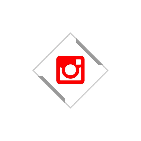 Ilustrace Fotoaparátu Logo Sociálních Médií — Stockový vektor