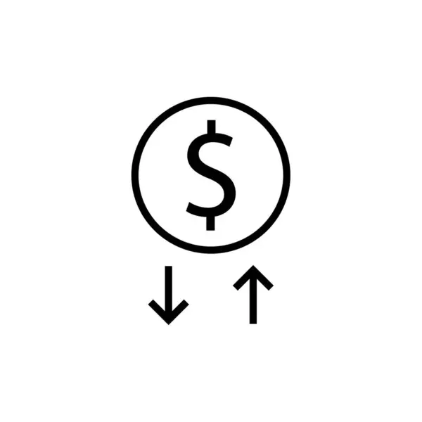 Ilustracja Wektora Tło Elementu Ikony Dolara — Wektor stockowy
