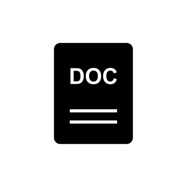 Dokument Přípony Názvu Souboru Doc — Stockový vektor