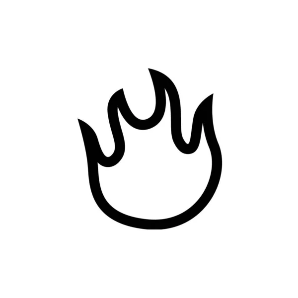 Tűz Láng Ikon Vektor Illusztráció Tervezés — Stock Vector