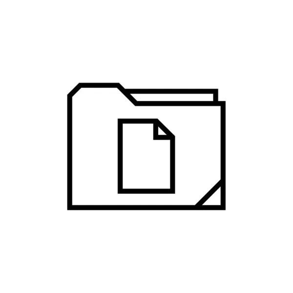 Folder Ikon Modern Pada Latar Belakang Putih Ilustrasi Vektor - Stok Vektor