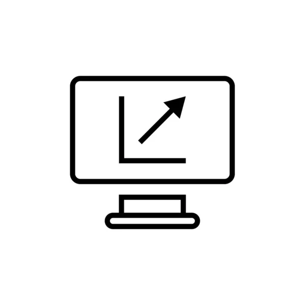 Monitor Del Computer Con Frecce — Vettoriale Stock