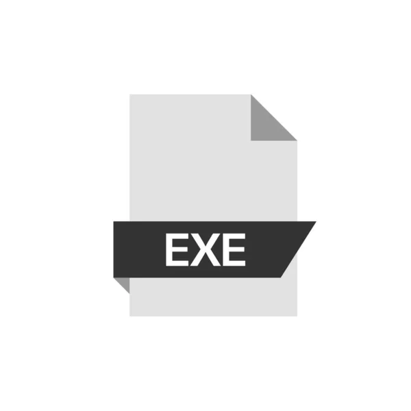 Exe File Icon Vector Illustration Simple Design — Stock Vector