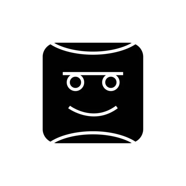 Ícone Emoticon Facial Ilustração Vetorial —  Vetores de Stock