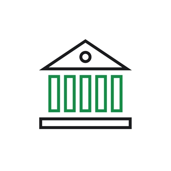 Icono Del Edificio Del Banco Vector Ilustración Diseño — Archivo Imágenes Vectoriales