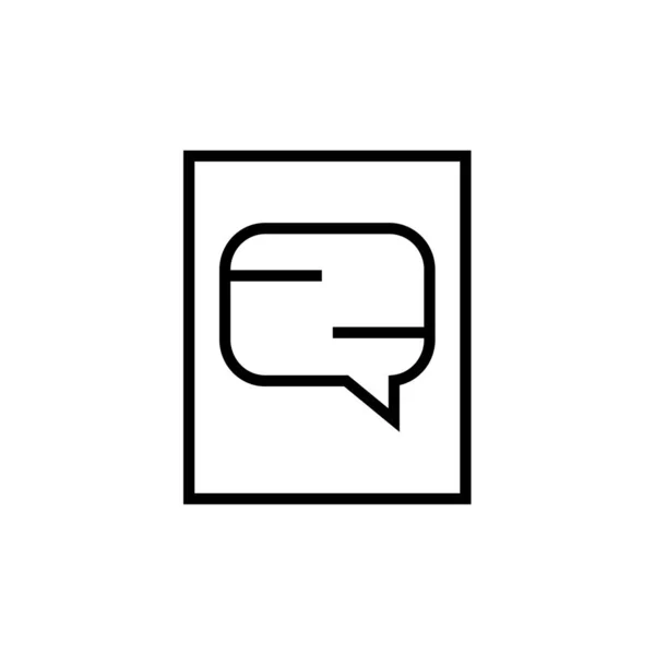 Chat Icoon Vector Geïsoleerd Witte Achtergrond Text Messaging Logo Concept — Stockvector
