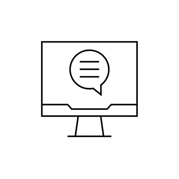 Icône Chat Vecteur Isolé Sur Fond Blanc Concept Logo Messagerie — Image vectorielle