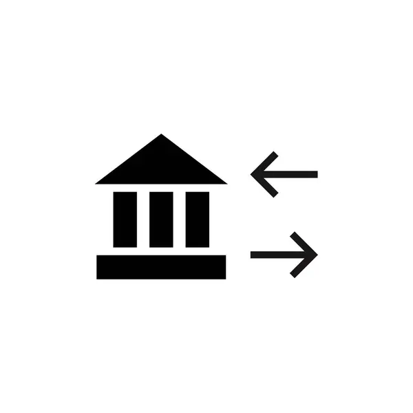 現代の銀行のアイコンロゴのベクトルイラスト — ストックベクタ