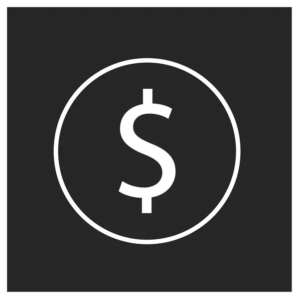Icono Del Dólar Ilustración Simple Logotipo Web — Vector de stock
