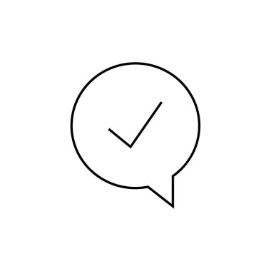 Sohbet simgesi vektörü beyaz arkaplanda izole edildi, Metin Mesajlaşması logosu kavramı 