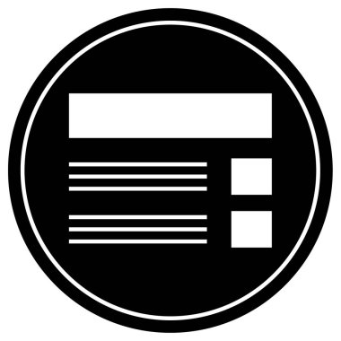 Katı bir arkaplanı olan siyah beyaz simgenin gösterimi