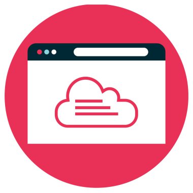 Bulut hesaplama. Web simgesi