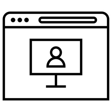 İnternet sitesi. Web simgesi basit illüstrasyon