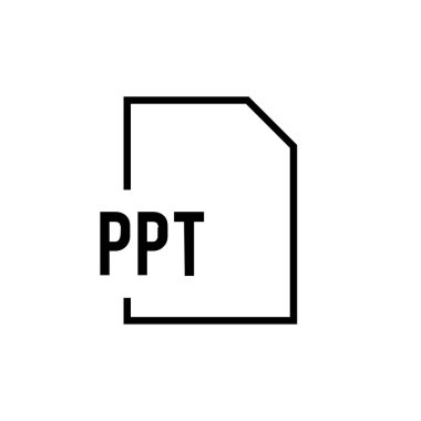 ppt dosya biçimi simgesinin vektör çizimi