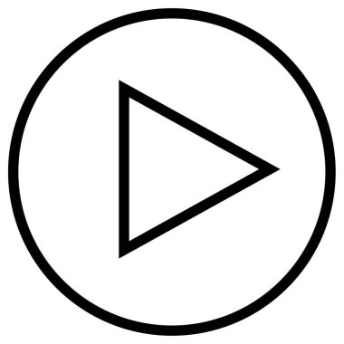 Simgeyi çal. Web vektör illüstrasyonu 