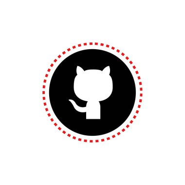 github sosyal medya logo vektör illüstrasyonu 