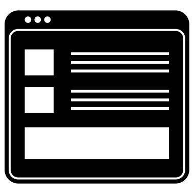 İnternet sitesi. Web simgesi basit illüstrasyon 