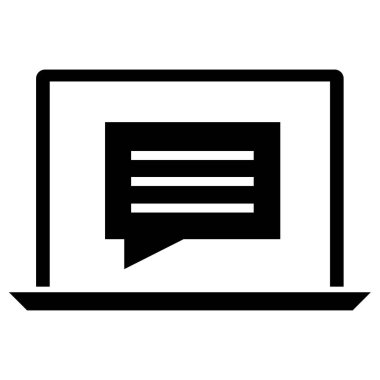 Sohbet balonu simgesi. vektör illüstrasyonu 