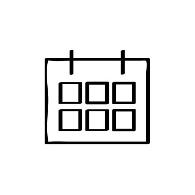 Takvim simgesi, vektör çizimi