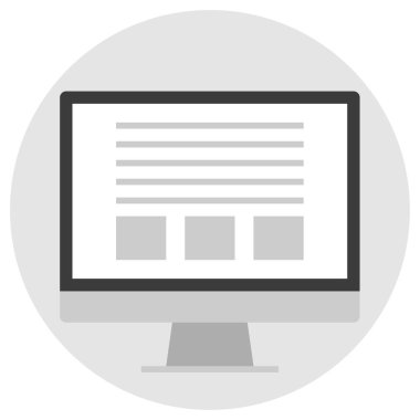İnternet sitesi. Web simgesi basit illüstrasyon 