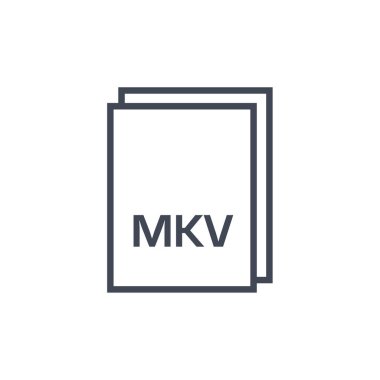 MKV dosya adı vektör illüstrasyonu