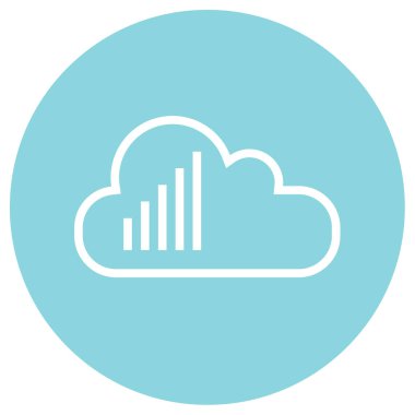 bulut bilgi işlem izole simgesi 