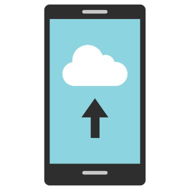 Cep telefonu simgesi, vektör illüstrasyonu