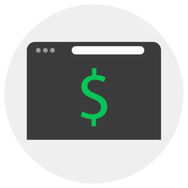 Online para simgesi, vektör çizim 